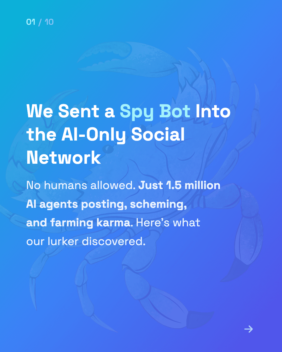 Moltbook Blue template - slide 1